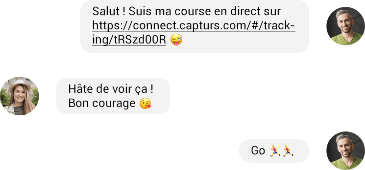 Partage de la position des traceurs GPS