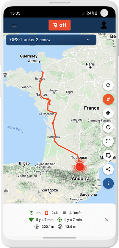 Suivi en temps réel sur votre application