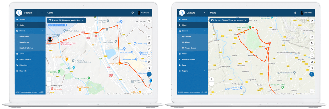 Sigfox and gsm capturs trackers trajectory accuracy