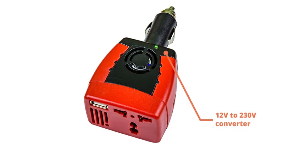 12V to 230V car plug converter