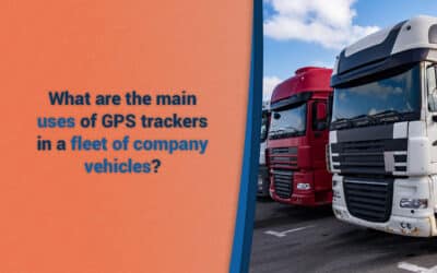 What are the main uses of GPS trackers in a fleet of company vehicles?